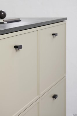 Gałka meblowa Elan 32 Aluminiowa Czarna Matowa Szczotkowana