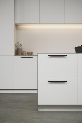 Uchwyt meblowy podłużny Facet 160 Aluminiowy Czarny Mat