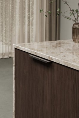 Uchwyt meblowy krawędziowy Comet 160 Aluminiowy Matowy Brąz