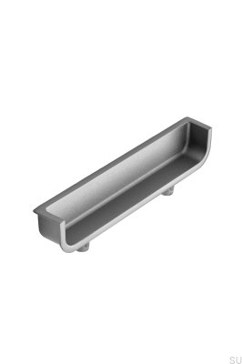 Uchwyt meblowy wpuszczany Back 64 Metalowy Srebrny Piaskowany