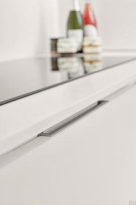 Uchwyt meblowy wpuszczany Back 128 Metalowy Srebrny Piaskowany