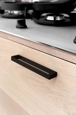 Uchwyt meblowy podłużny Cubico 192 Metalowy Czarny Mat