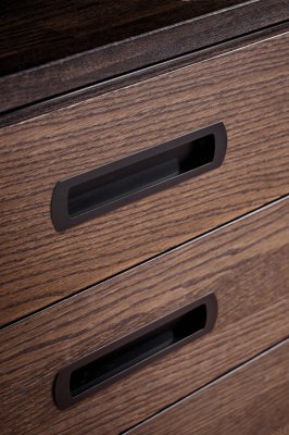 Uchwyt meblowy wpuszczany Lux 192 Metalowy Czarny Mat