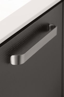 Uchwyt meblowy podłużny Radius 160 Metalowy Srebrny