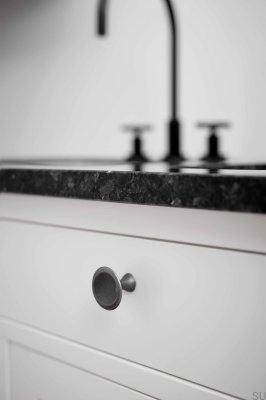 Gałka meblowa Bell 42 Metalowa Szara