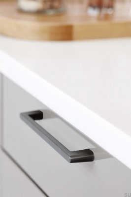 Uchwyt meblowy podłużny Diner 160 Aluminiowy Antracyt Szczotkowany