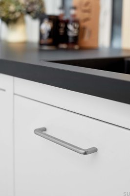 Uchwyt meblowy podłużny Compact 160 Metalowy Srebrny