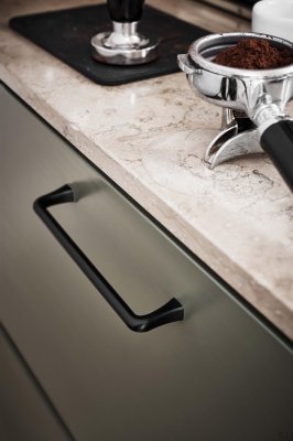 Uchwyt meblowy podłużny Concave 160 Metalowy Czarny Mat