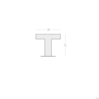 Gałka meblowa Nena M Miedziana Szczotkowana Nielakierowana