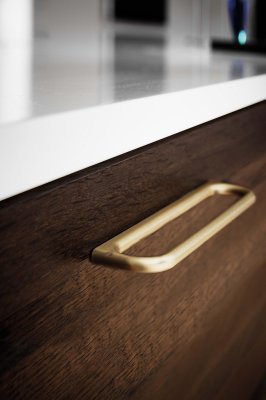 Uchwyt meblowy podłużny Luck 160 Metalowy Złoty Szczotkowany