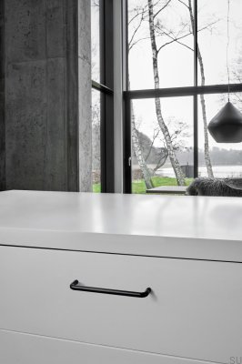 Uchwyt meblowy podłużny Junction 160 Metalowy Czarny Mat