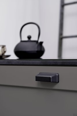 Uchwyt meblowy muszlowy Equester Cup 64 Metalowy Czarny Mat