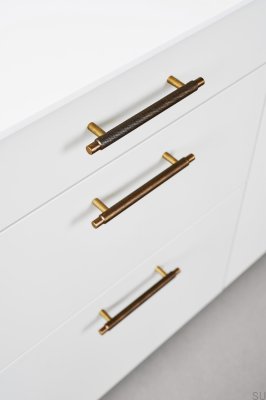 Uchwyt meblowy podłużny Manor 128 Metalowy Antyczny Złoty