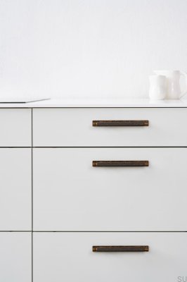 Uchwyt meblowy podłużny Manor Back 192 Metalowy Antyczny Złoty