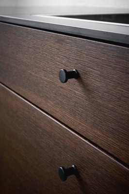 Gałka meblowa Gate 18,2 Metalowa Czarna Matowa