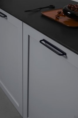 Uchwyt meblowy podłużny D-Lite 160 Metalowy Czarny Mat