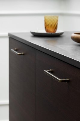 Uchwyt meblowy podłużny Equester 160 Metalowy Antyczny Złoty