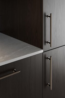 Uchwyt meblowy podłużny Villa 192 Metalowy Antyczny Brąz