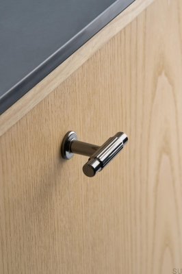 Gałka meblowa T-Bar Villa T 50 Metalowa Czarna Niklowana