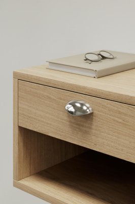 Uchwyt meblowy podłużny Luna 64 Metalowy Srebrny Niklowany