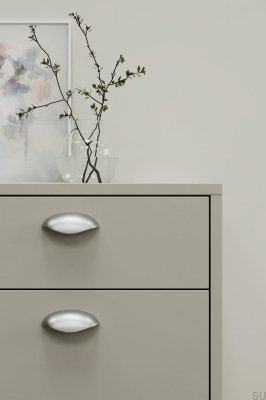 Uchwyt meblowy podłużny Luna 64 Metalowy Srebrny