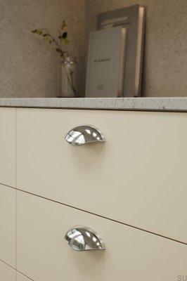 Uchwyt meblowy podłużny Luna 96 Metalowy Srebrny Niklowany