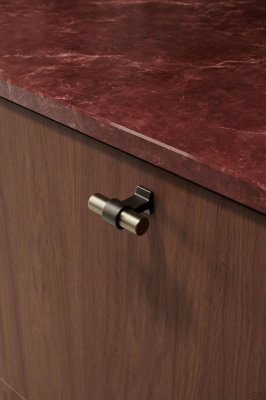 Gałka meblowa T-Bar Bond 50 Aluminiowa Złota Szczotkowana z Antycznym Brązem