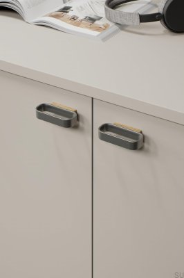 Uchwyt meblowy podłużny Race 32 Drewniany Dębowy ze Srebrnym