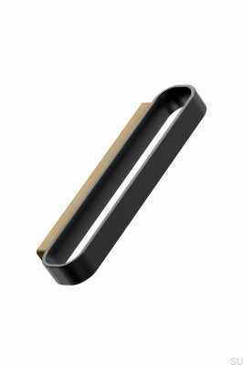 Uchwyt meblowy podłużny Race 96 Drewniany Dębowy z Czarnym Matem