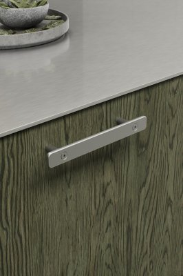 Uchwyt meblowy podłużny Tool 128 Metalowy Srebrny