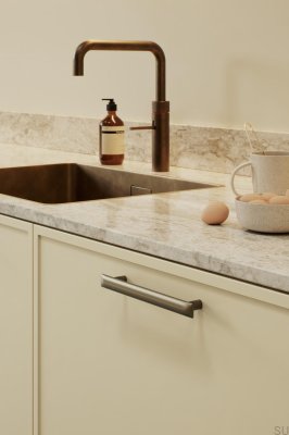 Uchwyt meblowy podłużny Flow 160 Metalowy Złoty Szczotkowany