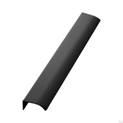 Uchwyt meblowy krawędziowy Edge Straight 350 Aluminiowy Czarny Mat Szczotkowany