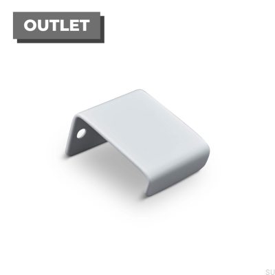 Uchwyt meblowy krawędziowy Moie 30 Metalowy Biały Mat