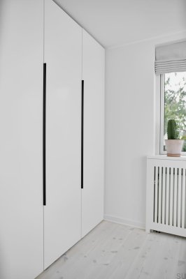 Uchwyt meblowy krawędziowy Edge Straight 1200 Aluminiowy Czarny Mat Szczotkowany