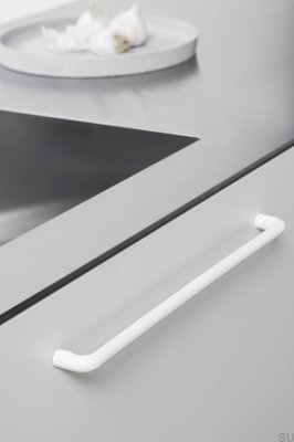 Uchwyt meblowy podłużny Carve 320 Metalowy Biały Mat