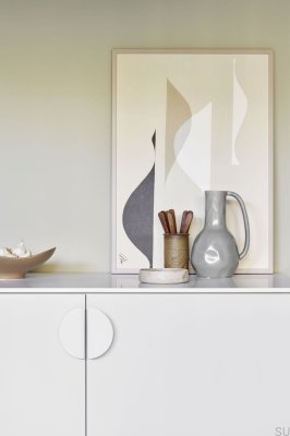 Uchwyt meblowy podłużny Horizon Large 64 Metalowy Biały Mat