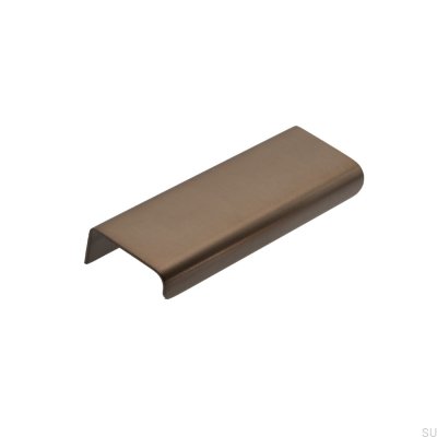 Uchwyt meblowy krawędiowy Lip 120 Mosiężny Brązowy Szczotkowany