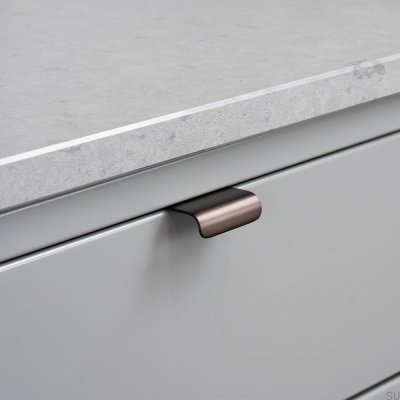 Uchwyt meblowy krawędziowy Lip 40 Mosiężny Brązowy Szczotkowany