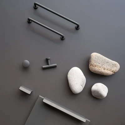 Gałka meblowa T-Bar Viva Stalowa Grafitowa