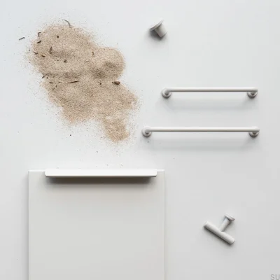 Uchwyt meblowy podłużny Viva 128 Stalowy Szary