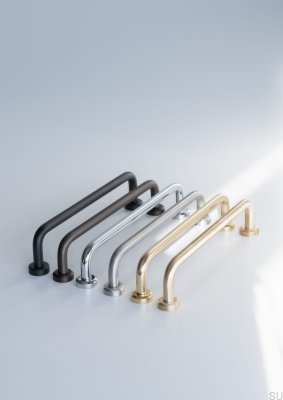 Uchwyt meblowy podłużny Viva 128 Stalowy Grafitowy