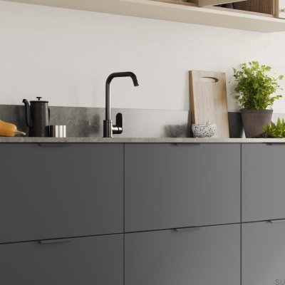 Uchwyt meblowy krawędziowy Side 160 Aluminiowy Grafitowy