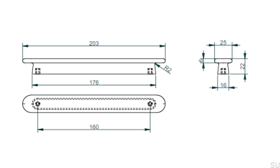 Uchwyt meblowy podłużny Classis 160 Drewniany Dębowy