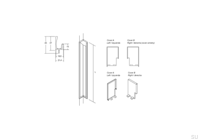 Profil maskujący HEXXA-B Metalowy Biały Mat