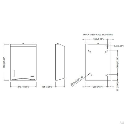 Pojemnik na ręczniki papierowe Stay Stalowy Szczotkowany