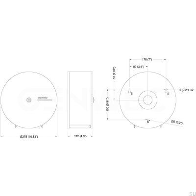Uchwyt na papier toaletowy Jumpo Stay Stalowy Szczotkowany