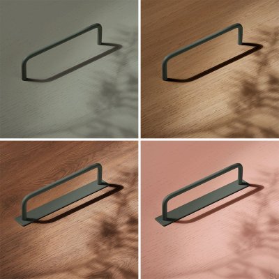 Uchwyt meblowy podłużny Thread 128 Metalowy Ash Green