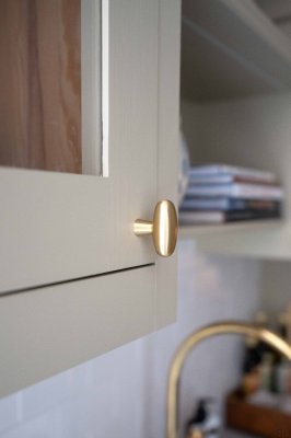 Gałka meblowa T-Bar Oliver Mosiężna Szczotkowana