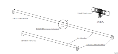 Uchwyt meblowy podłużny Big Cut-To-Size 2X 640 Stalowy Srebrny