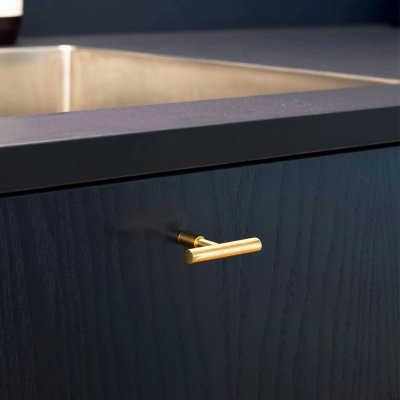 Gałka meblowa T-Bar Spira Mosiężna Polerowana